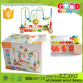 Children's Educational Beads Wooden Toys Supplier OEM/ODM Animal&Fruit Patterns Printing Wood Bead for Baby